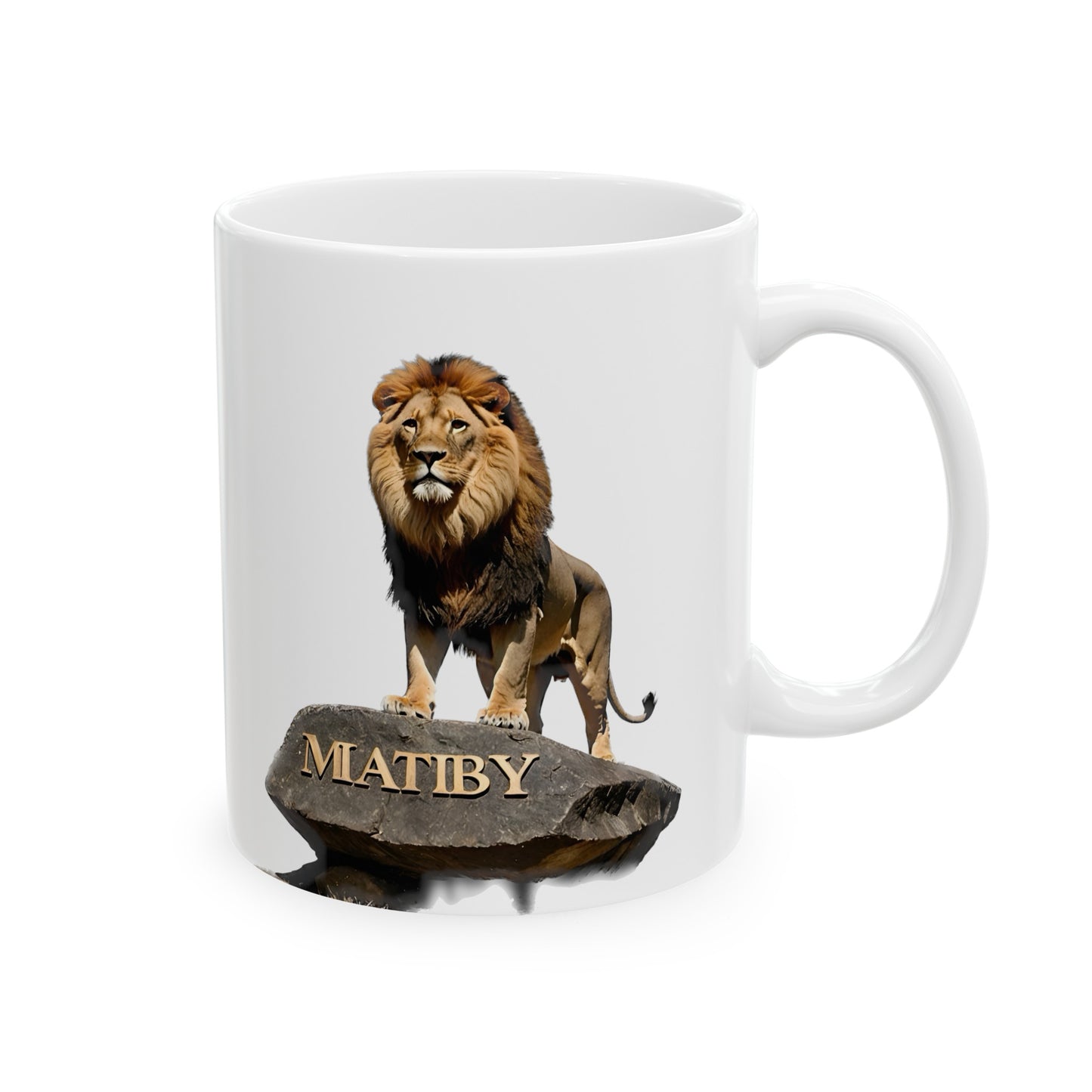 Matiby Lion Ceramic Mug, 11oz