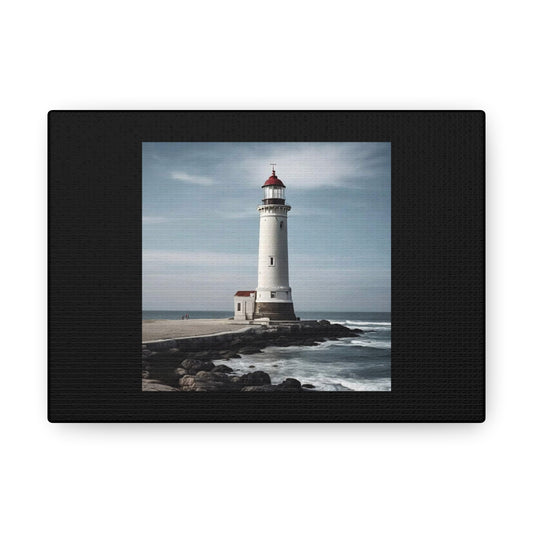 Lighthouse Black Canvas Gallery Wraps