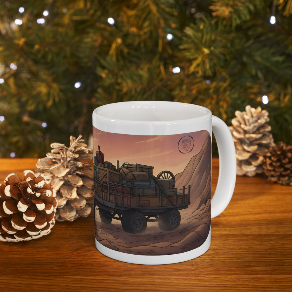 Adventure 4x4 Trucks #20, Wrangler Cowboy Ranchers On The Go White Ceramic Mug — Find Your Path To The Essentials Cup (11oz & 15oz)