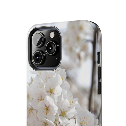 White Flower Tough Phone Cases