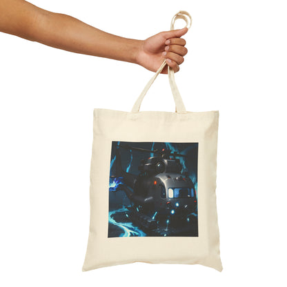 Helicopter Cotton Canvas Tote Bag