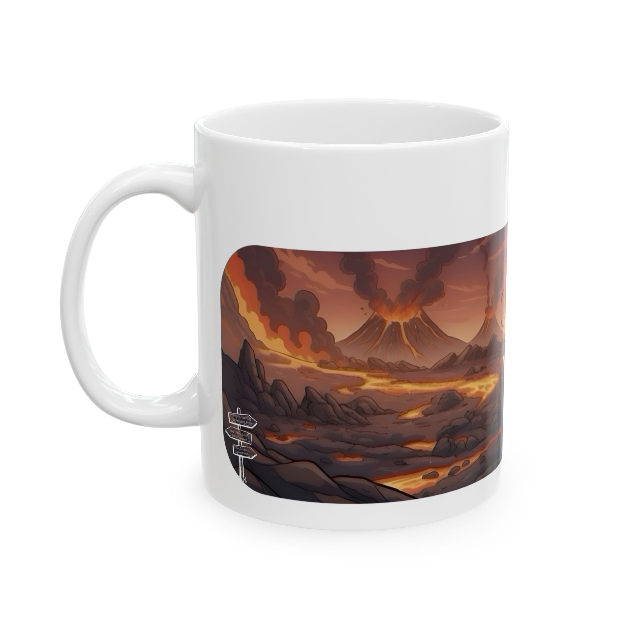 Adventure 4x4 Trucks #19, Geology Lava Volcanologists On The Go White Ceramic Mug — Find Your Path To The Essentials Cup (11oz & 15oz)