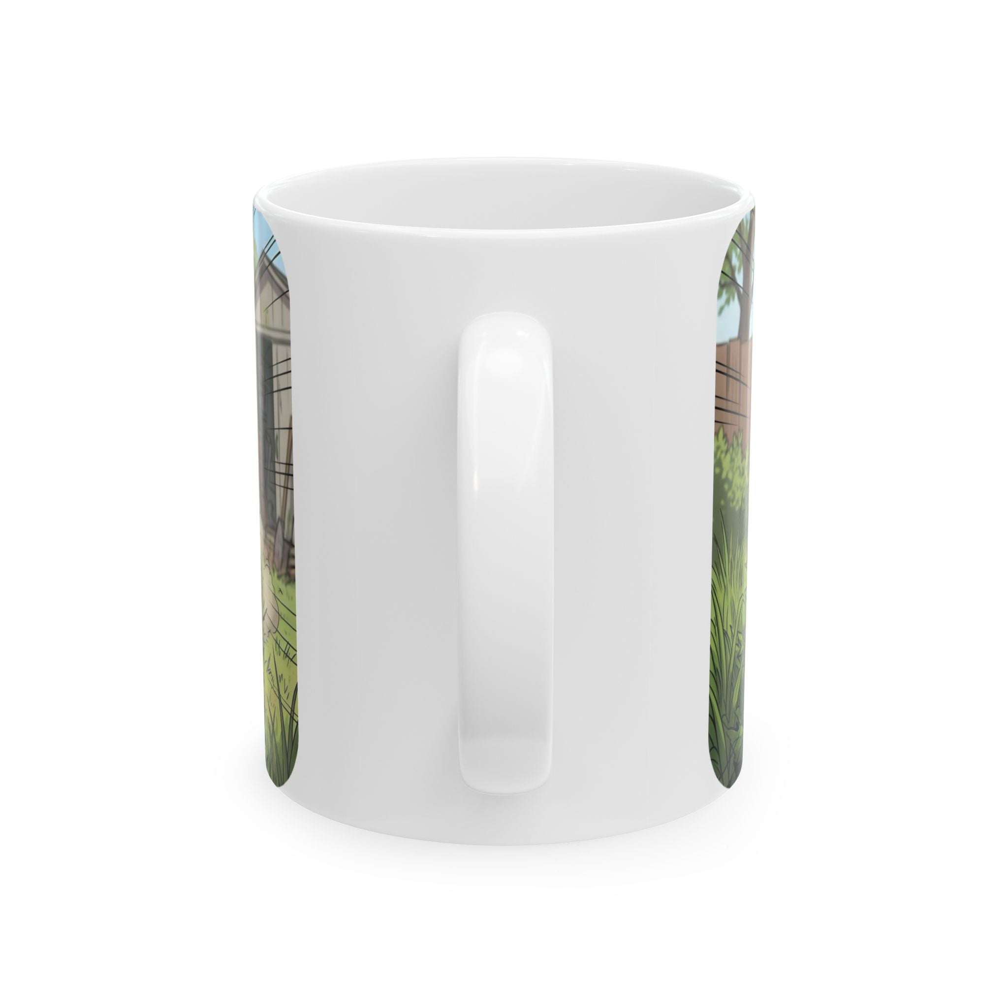 Wifey & The Lawn Mower White Ceramic Mug – Funny Mowing Gardener's Tea Cup (11oz & 15oz)