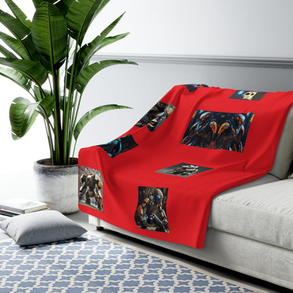 Matiby MEK "Rojo" Sherpa Fleece Blanket