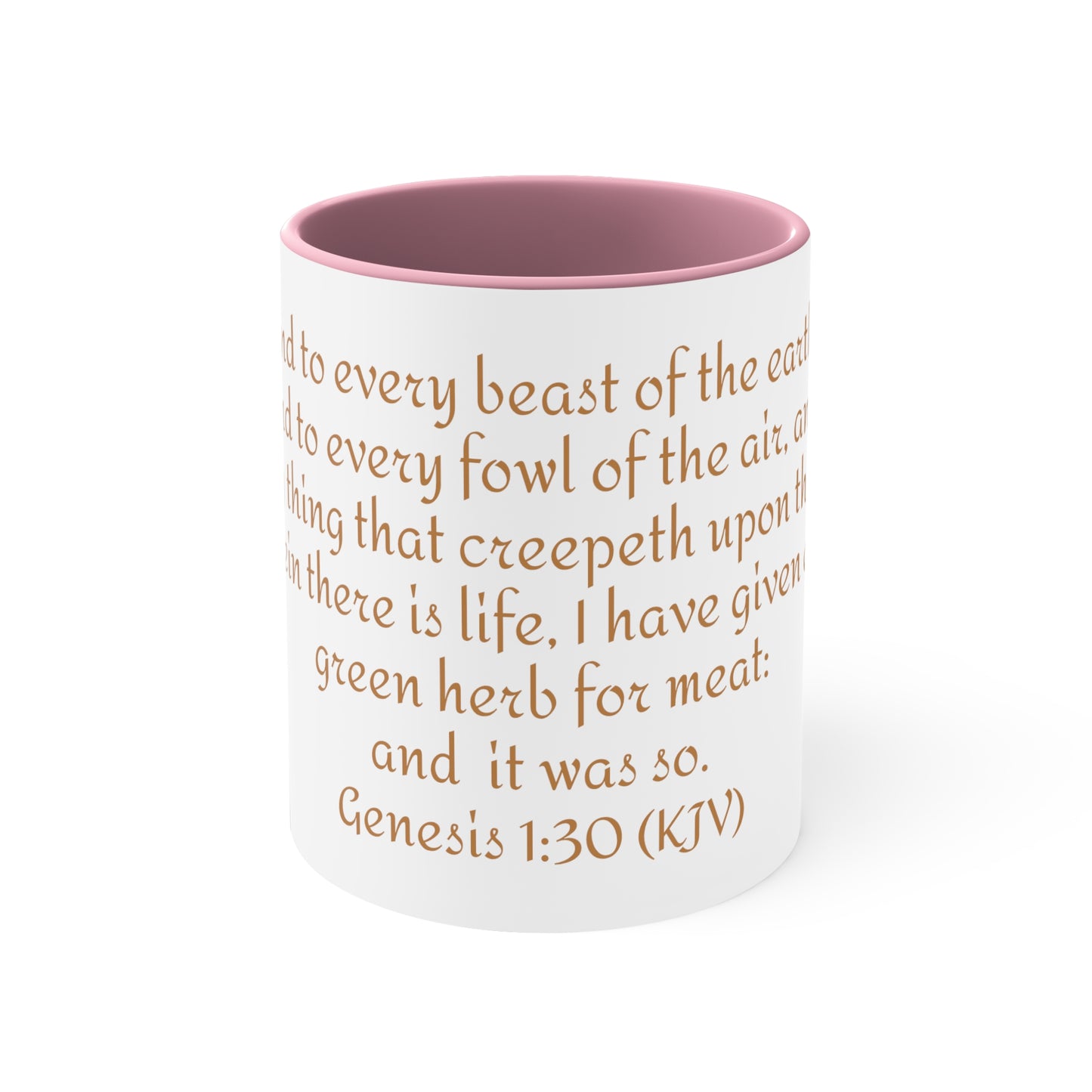 Bible Speaks Gen 1:30 Accent Mug, 11oz