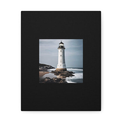 Lighthouse Black Canvas Gallery Wraps