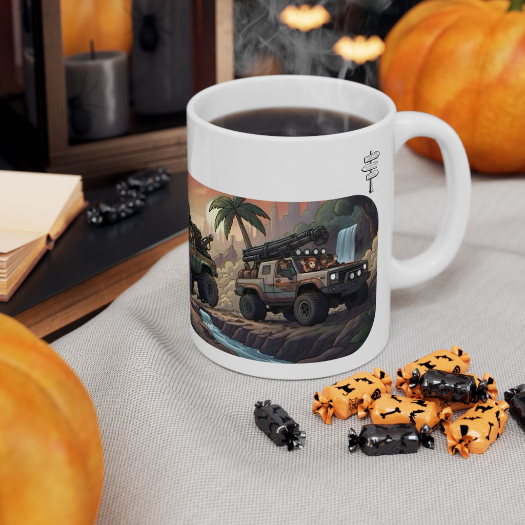 Adventure 4x4 Trucks #6, Explorers On Wheels White Ceramic Mug — Find Your Path To The Essentials Cup (11oz & 15oz)