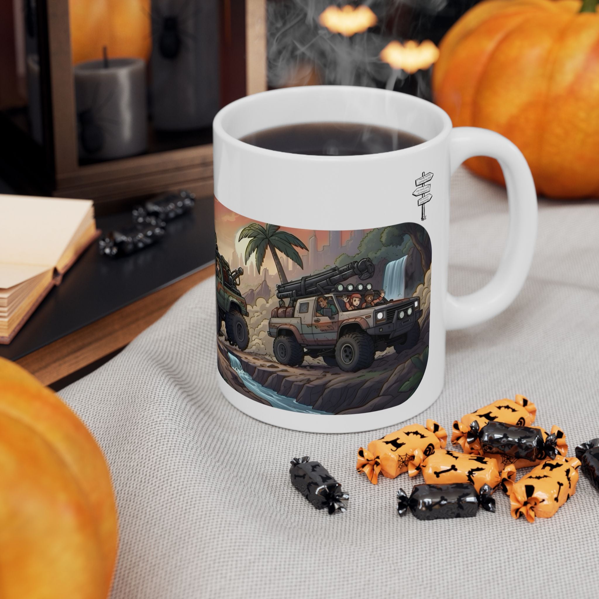 Adventure 4x4 Trucks #6, Explorers On Wheels White Ceramic Mug — Find Your Path To The Essentials Cup (11oz & 15oz)