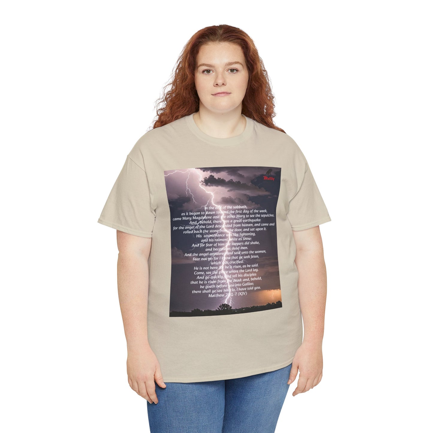 Lightning Style He is Risen Unisex Heavy Cotton Tee