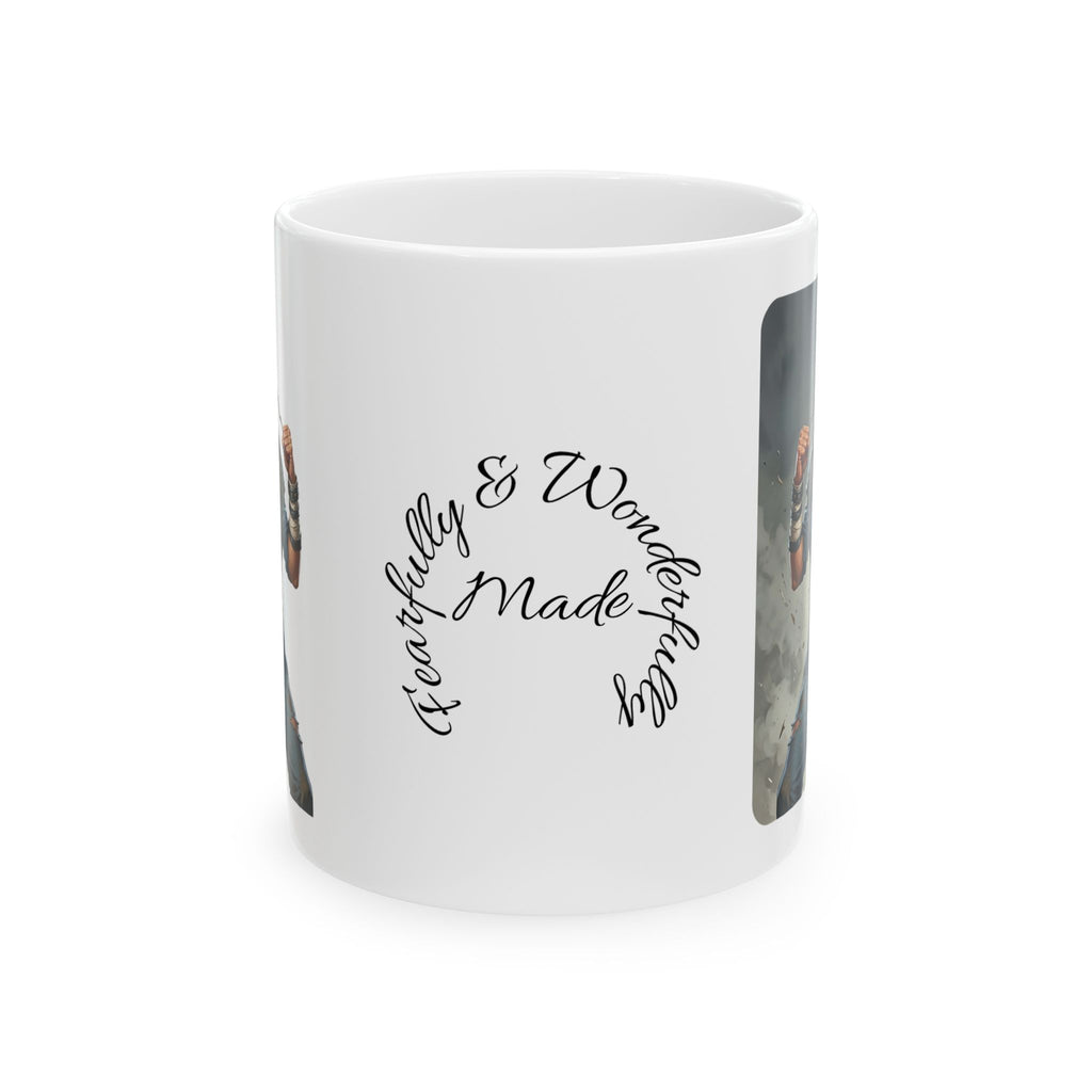 Gentle Woman of Valor #27 White Ceramic Mug - Fearfully & Wonderfully Made Tribute Cup (11oz/15oz)