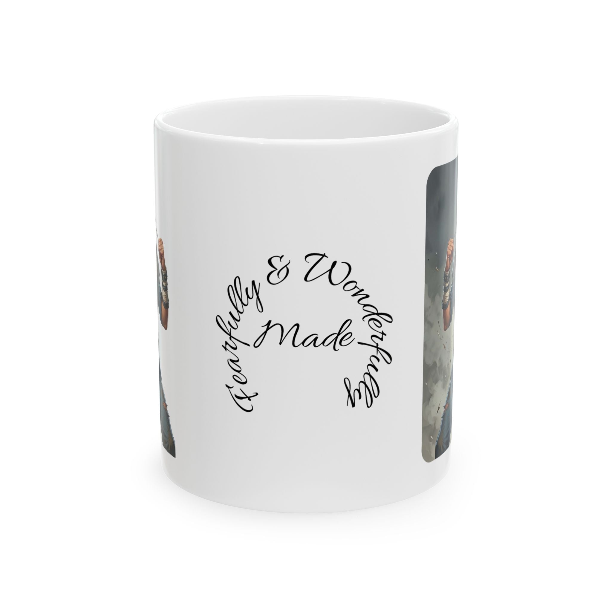 Gentle Woman of Valor #27 White Ceramic Mug - Fearfully & Wonderfully Made Tribute Cup (11oz/15oz)