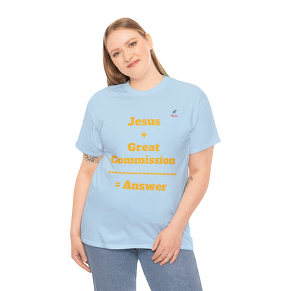 Jesus+Great Commission Unisex Heavy Cotton Tee