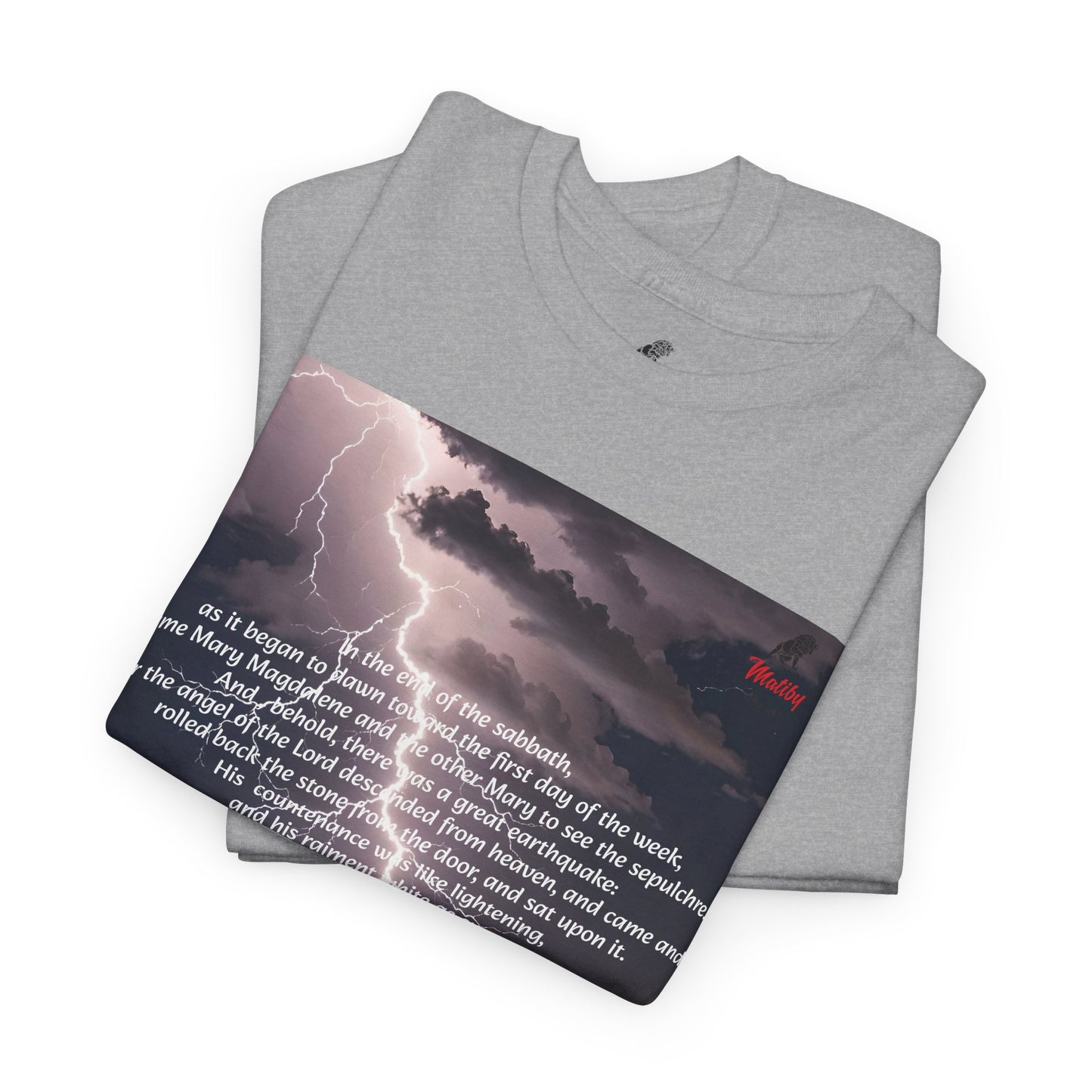 Lightning Style He is Risen Unisex Heavy Cotton Tee