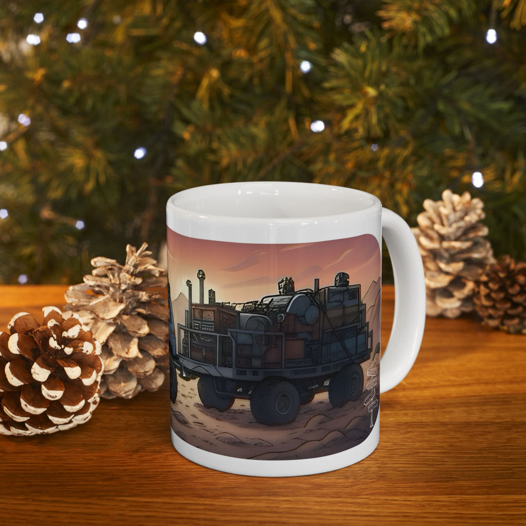 Adventure 4x4 Trucks #42, Family On The Move White Ceramic Mug — Find Your Path To The Essentials Cup (11oz & 15oz)