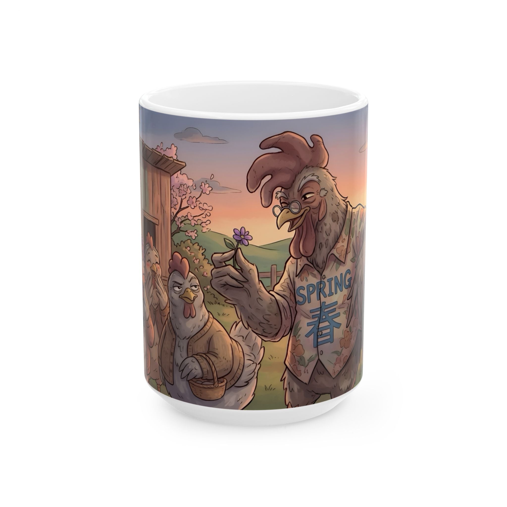 Spring Rooster White Ceramic Mug – "I Still Got It" Farmhouse Chicken Art (11oz/15oz)