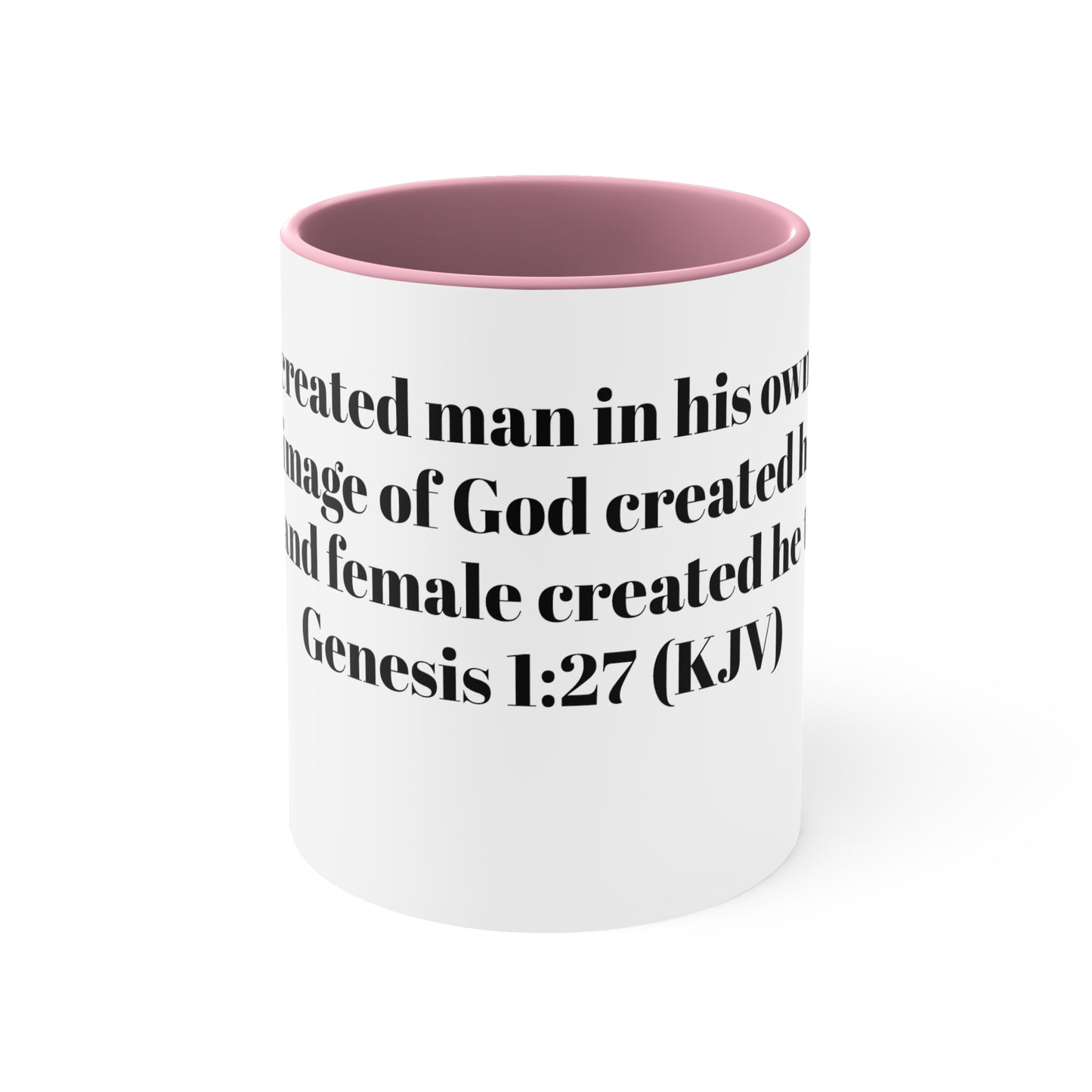 Bible Speaks Gen 1:27 Accent Mug, 11oz