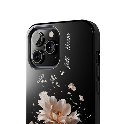 Matiby Amy's Special Flower Bloom Black Tough Phone Cases