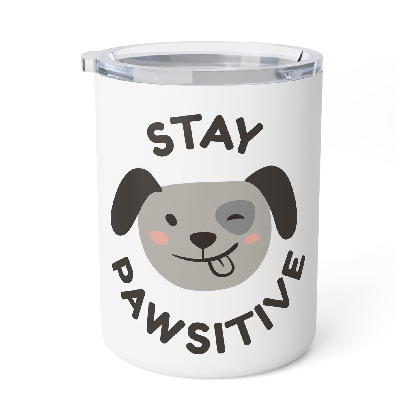 Stay Pawsitive Insulated Mug, 10oz White