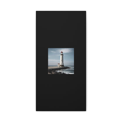 Lighthouse Black Canvas Gallery Wraps