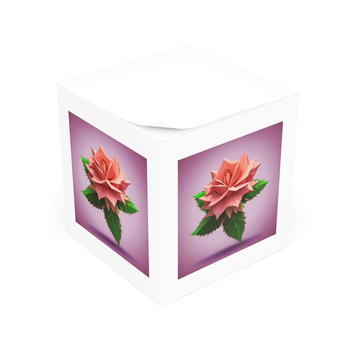 Rose Note Cube