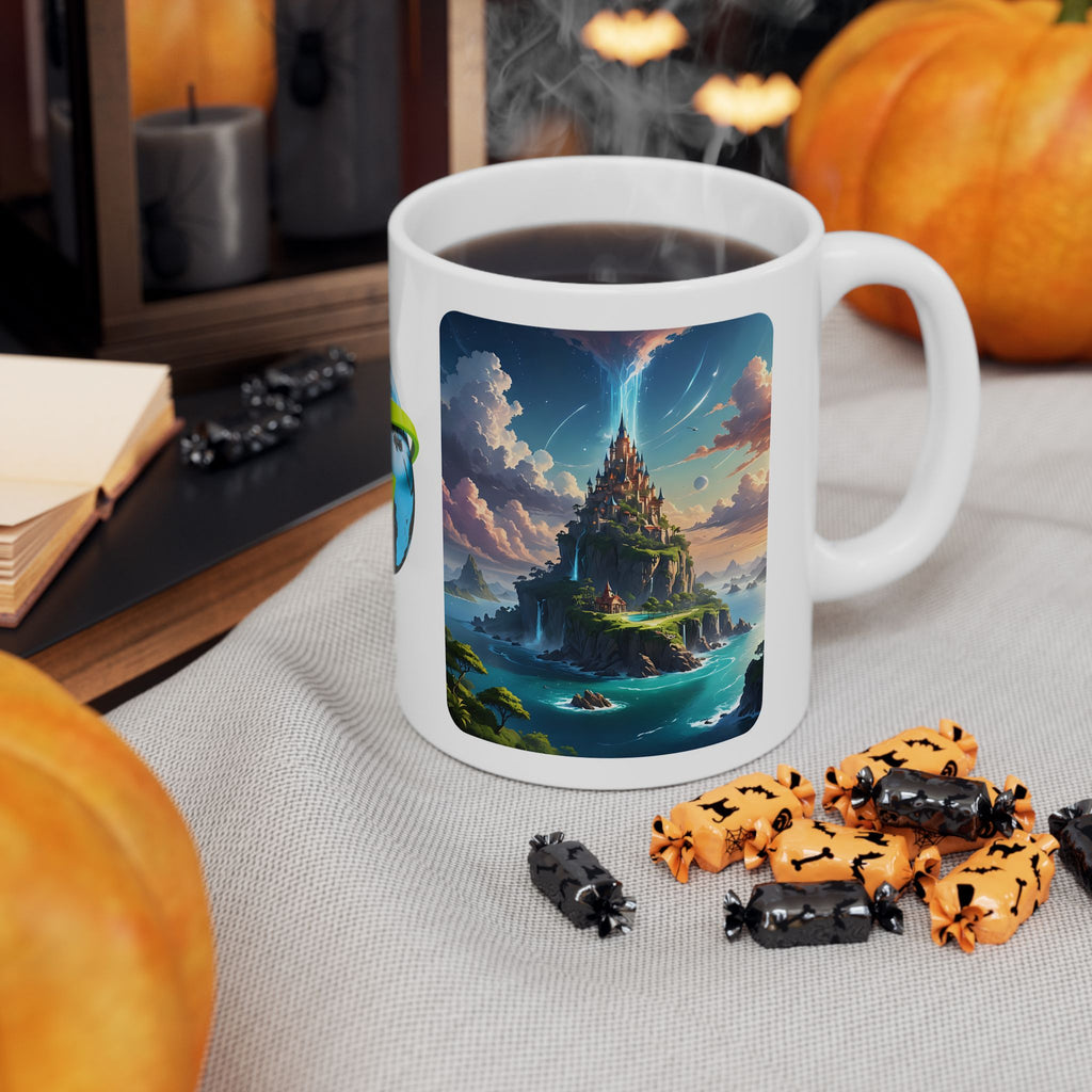 Contrast & Perspective #4 White Ceramic Mug — Time & Chance Daily Cup (11oz, 15oz)