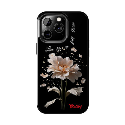 Matiby Amy's Special Flower Bloom Black Tough Phone Cases