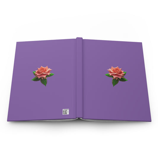 Rose Hardcover Journal Matte Light Purple