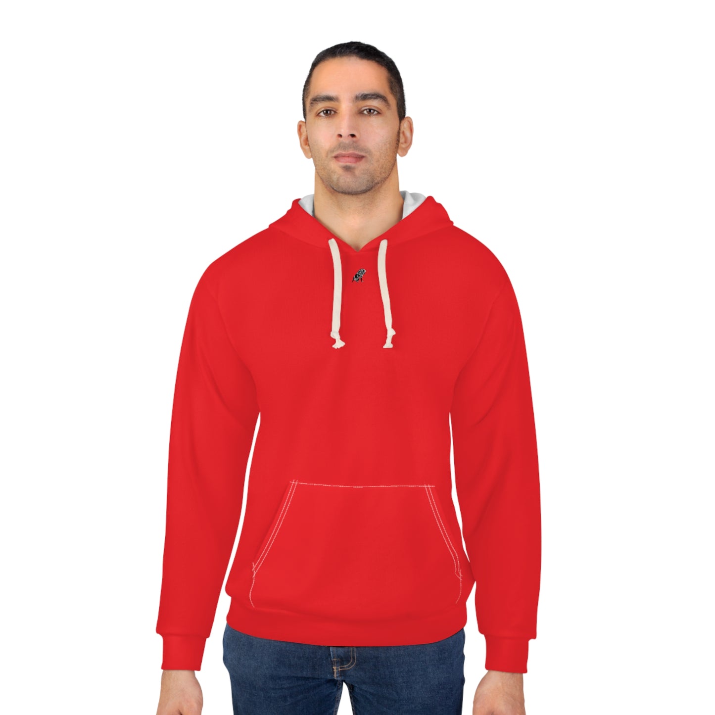 "Rojo" Red Unisex Pullover Hoodie (AOP)