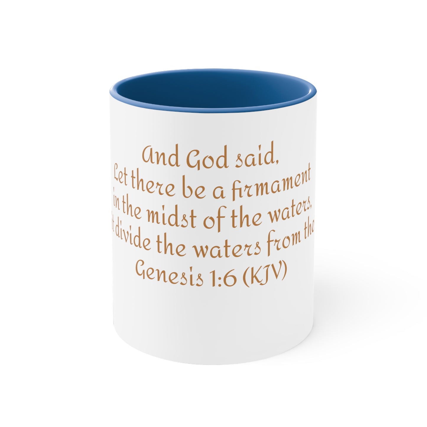 Bible Speaks Gen 1:6 Accent Mug, 11oz