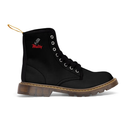 Men's Black Canvas Boots