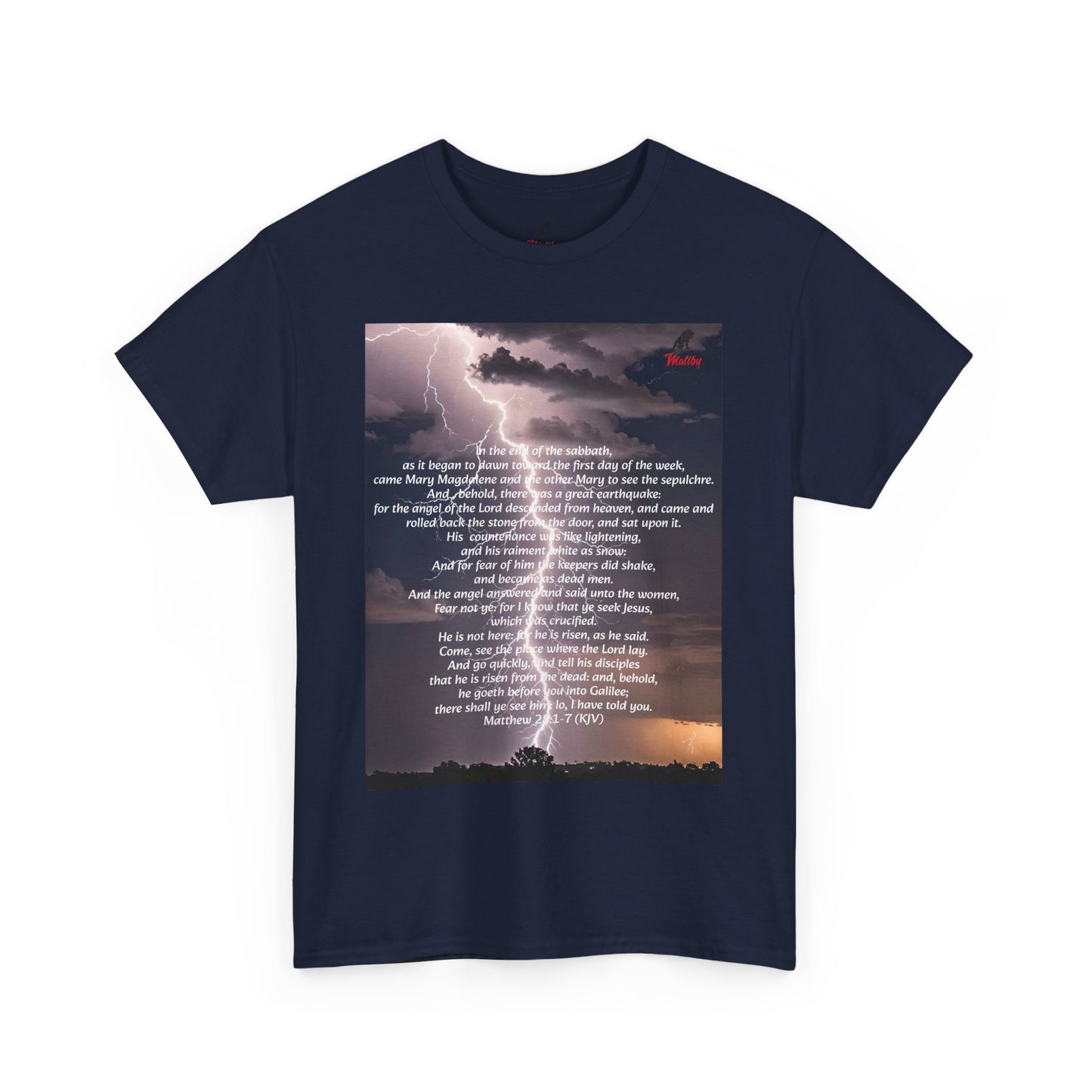 Lightning Style He is Risen Unisex Heavy Cotton Tee