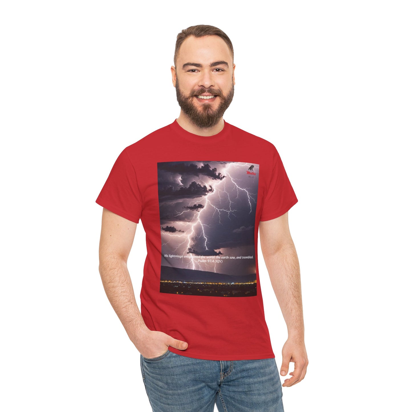 Lightning Style Earth Trembled Unisex Heavy Cotton Tee