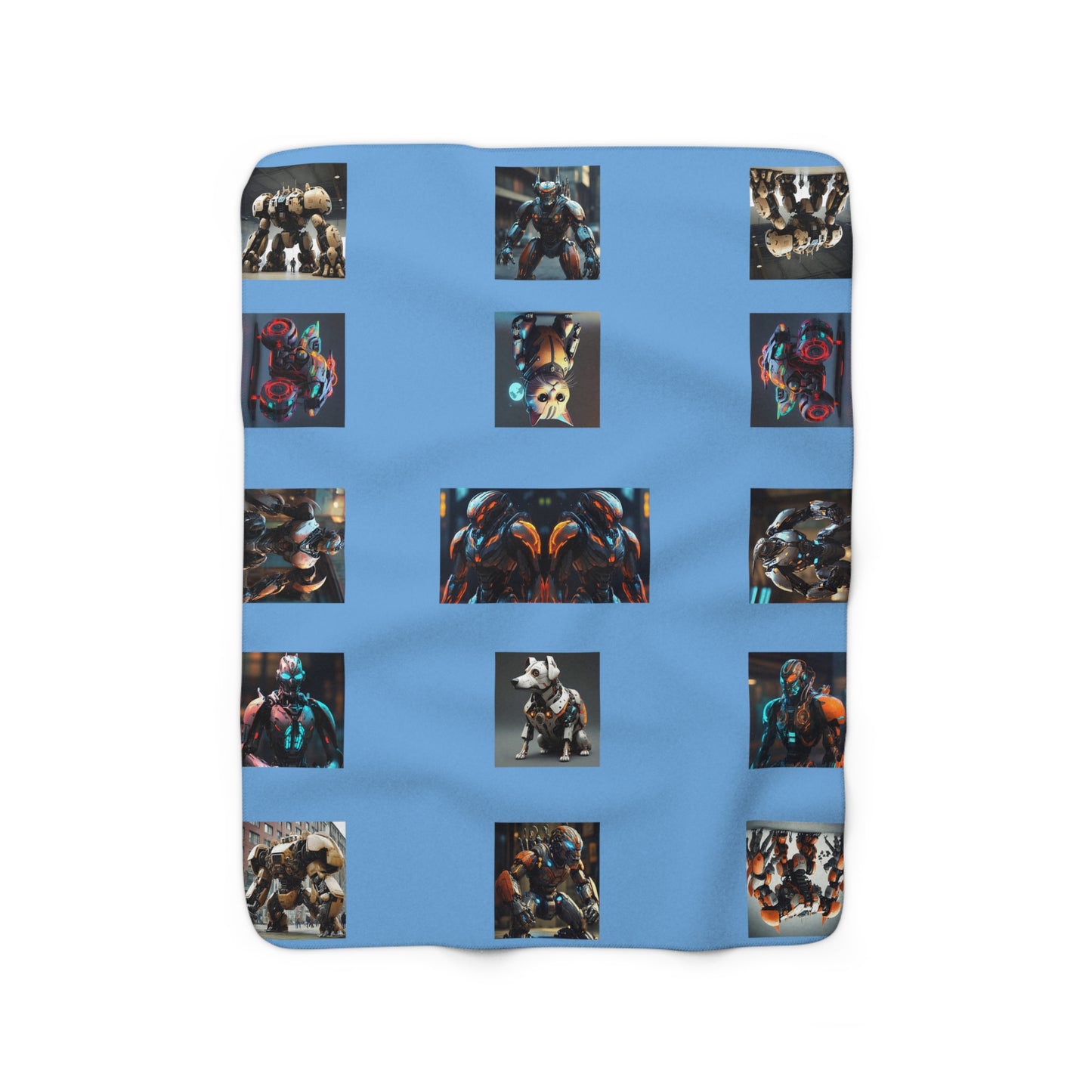 Matiby MEK Blue Sherpa Fleece Blanket