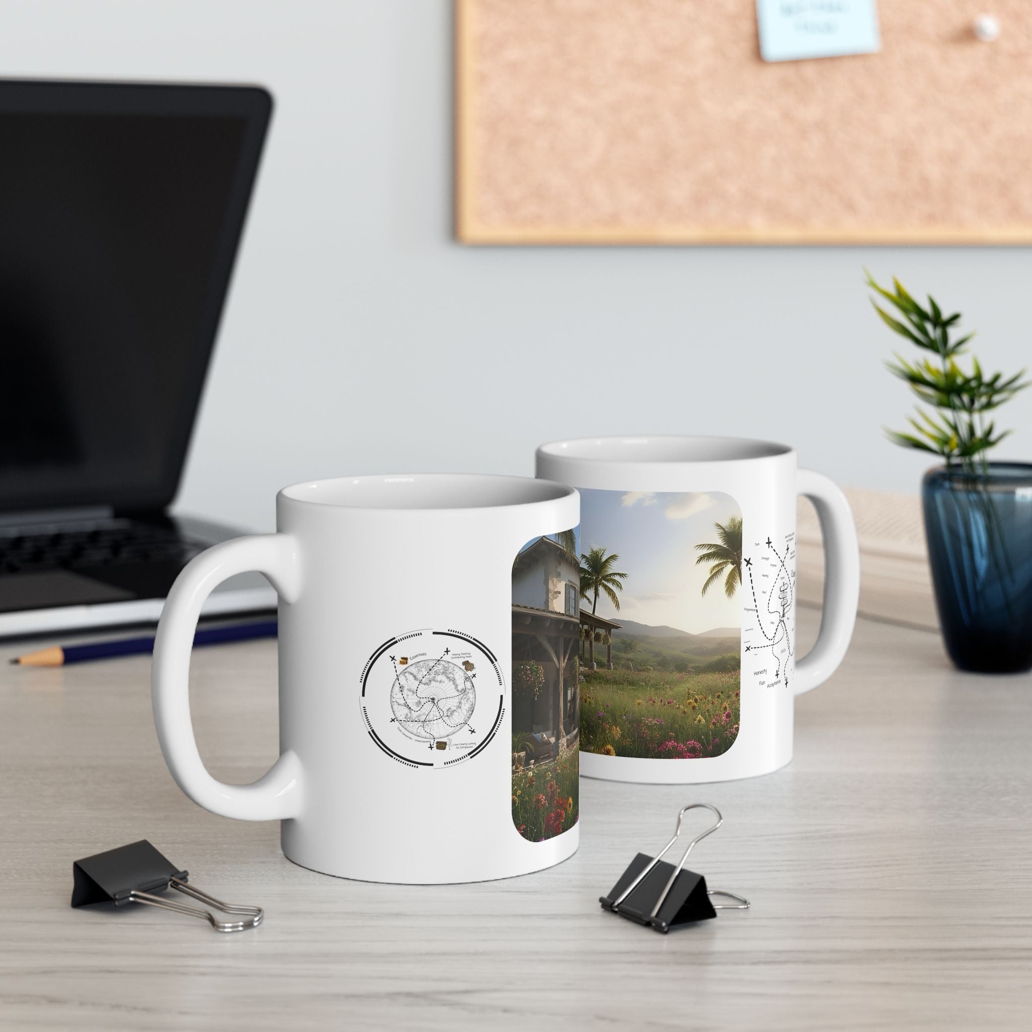 Cozy Architecture & Dreamy Landscapes #25 White Ceramic Mug – Homes Home Sweet Home Cup (11oz/15oz)