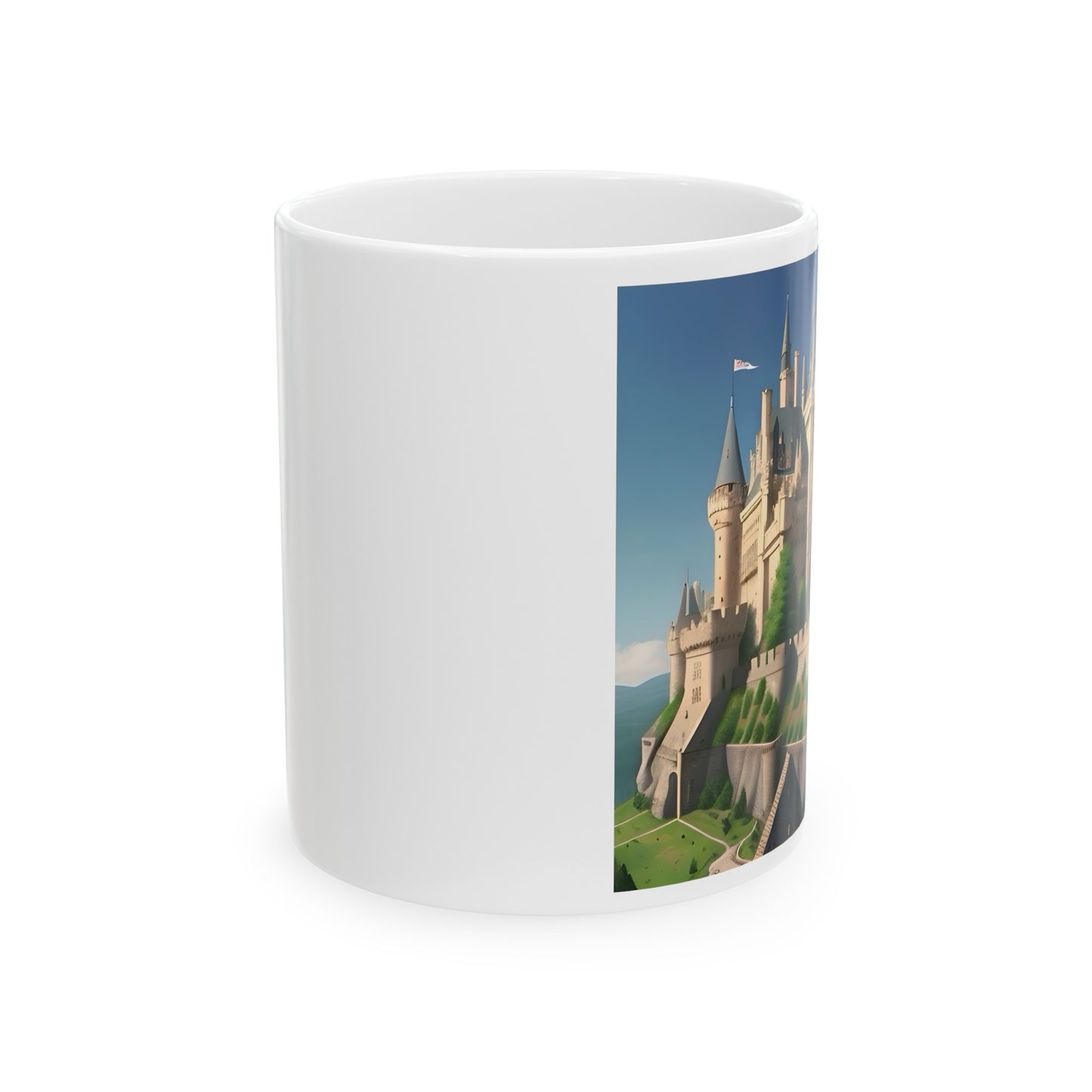 Artzy Castle Ceramic Mug, 11oz