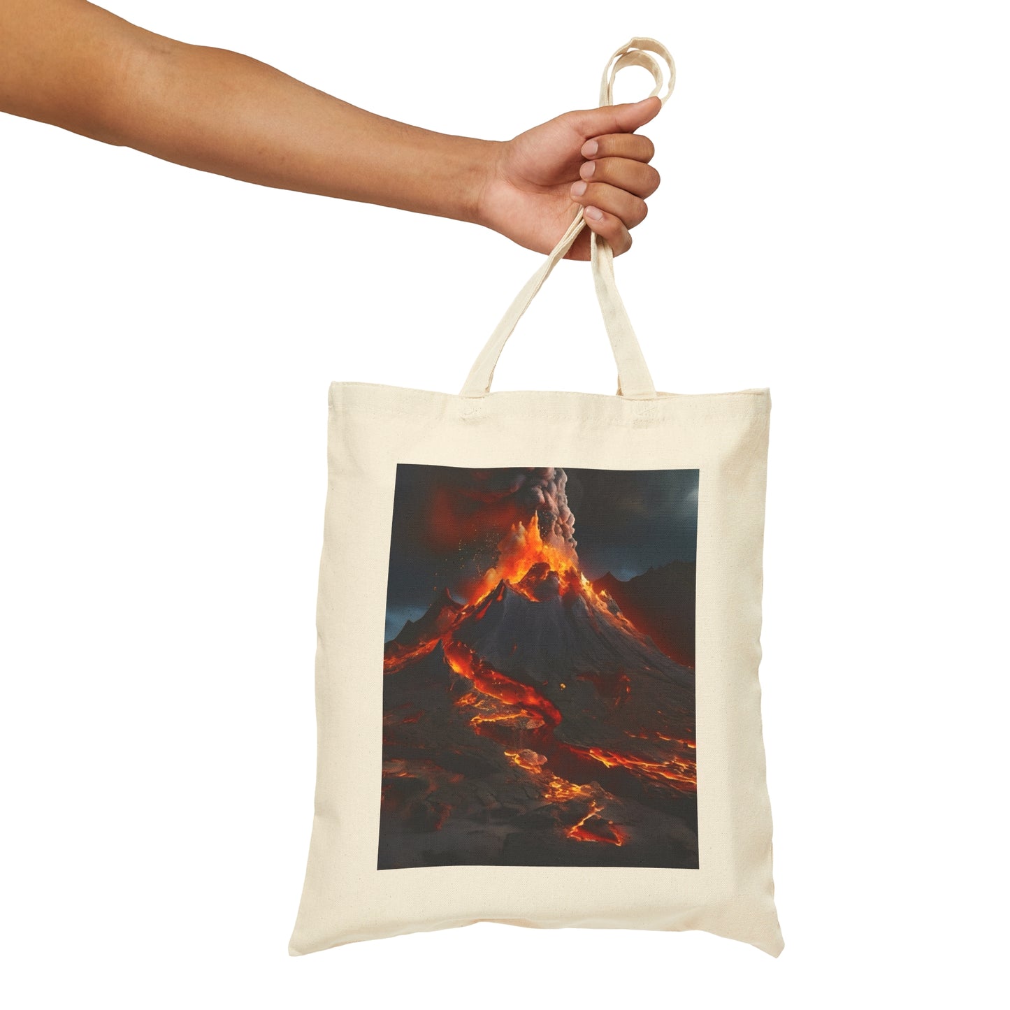 Volcano Cotton Canvas Tote Bag