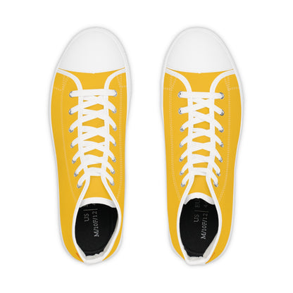 Men's Yellow High Top Sneakers