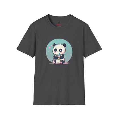 Panda With Boba Unisex Softstyle T-Shirt