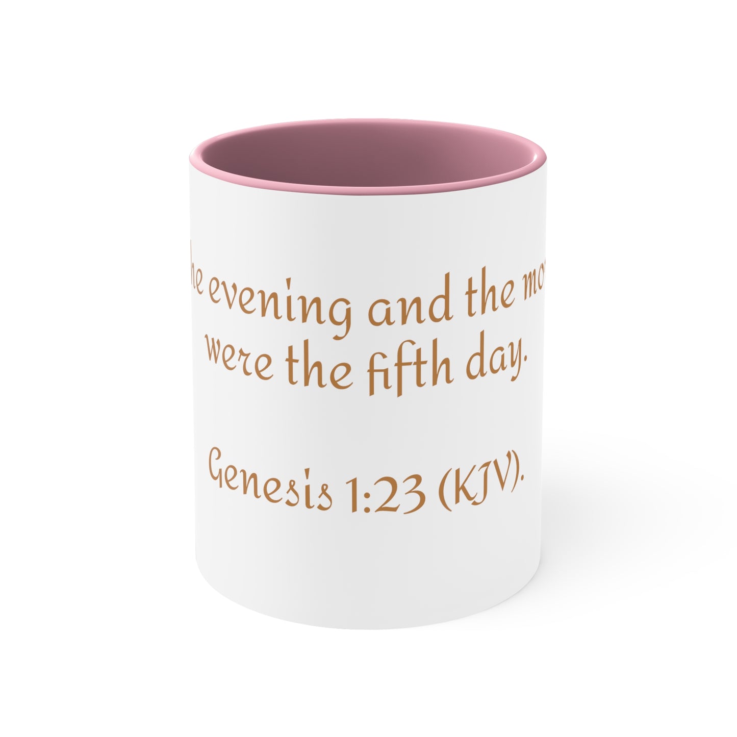 Bible Speaks Gen 1:23 Accent Mug, 11oz