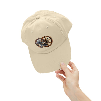 Nautical Unisex Distressed Cap