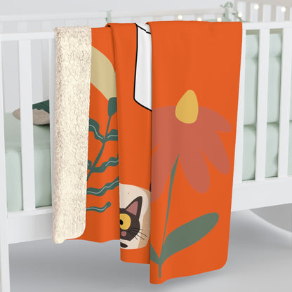 Matiby Simple Things Orange Sherpa Fleece Blanket