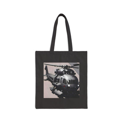 Helicopter Cotton Canvas Tote Bag