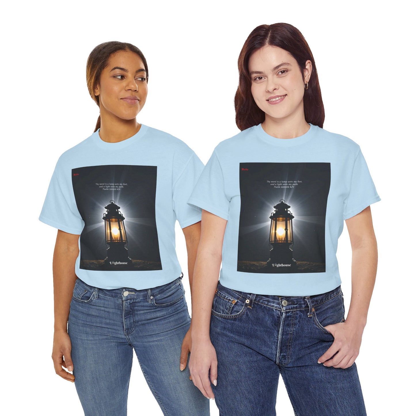 Lighthouse Psalm 119 Unisex Heavy Cotton Tee