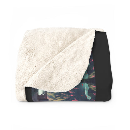 Matiby Fantasy Black Sherpa Fleece Blanket