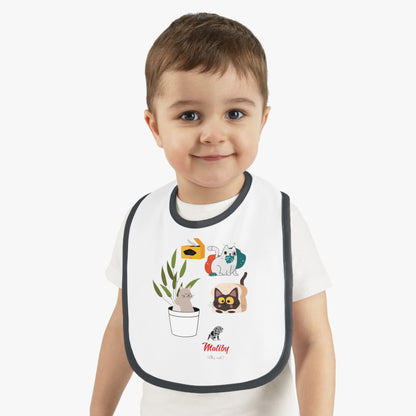 Baby Contrast Trim Jersey Bib