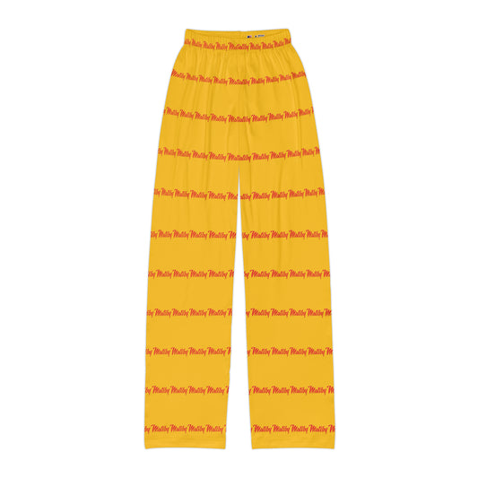 Kids Yellow Pajama Pants (AOP)