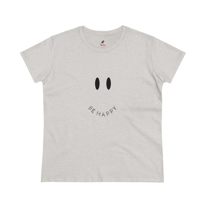 Women's Be Happy Midweight Cotton Tee