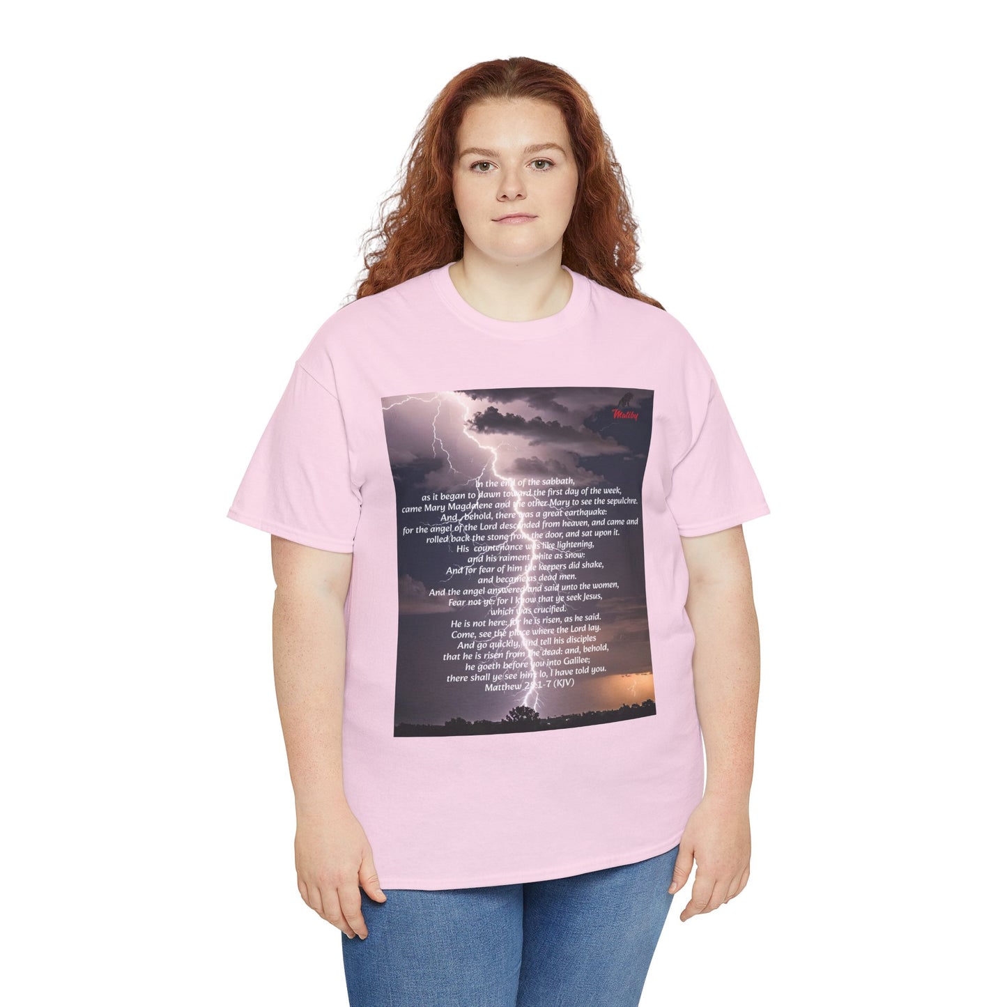 Lightning Style He is Risen Unisex Heavy Cotton Tee