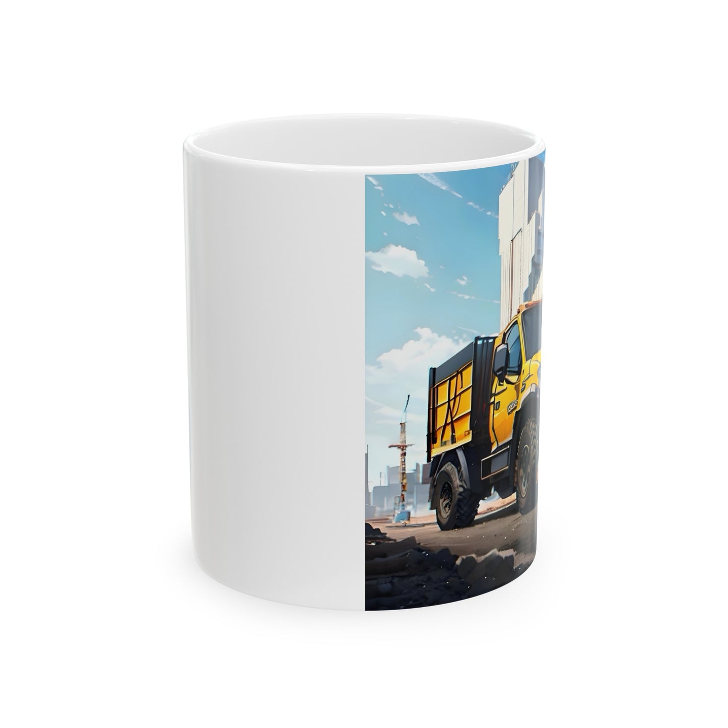 Artzy Construction Ceramic Mug, 11oz