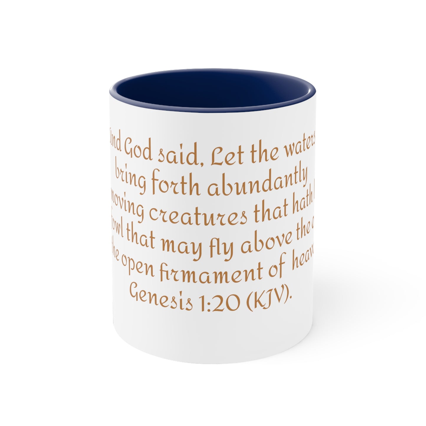 Bible Speaks Gen 1:20 Accent Mug, 11oz